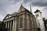 Cathédrale St Pierre de Genève - Photographie retouchée. Amélioration des contrastes et des couleurs.