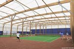 Cour de tennis indoor - Infographie architecturale.