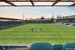 stade de rugby - Infographie architecturale.